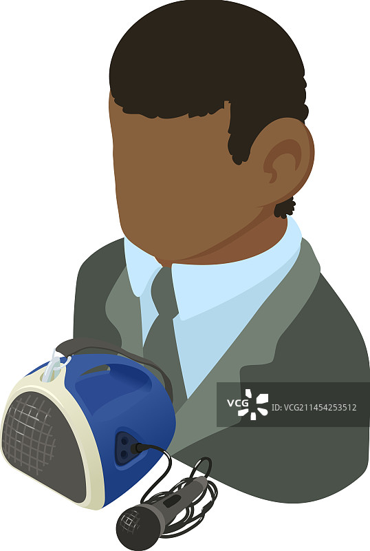 政治家演讲等距视角图标图片素材