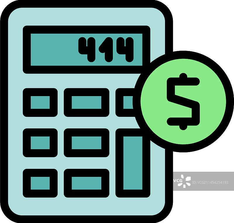 钱币计算器扁平图标图片素材