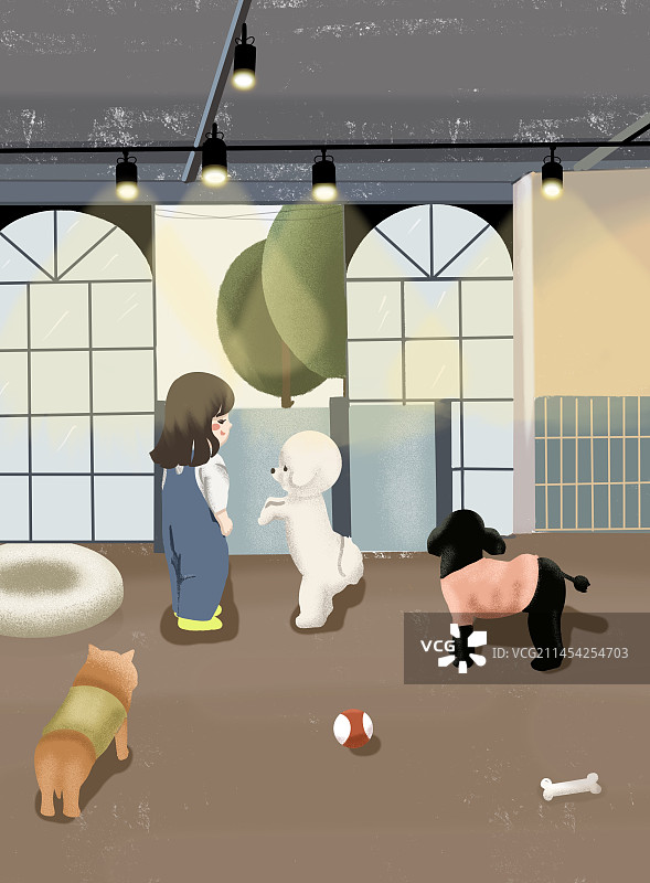 狗狗咖啡厅图片素材