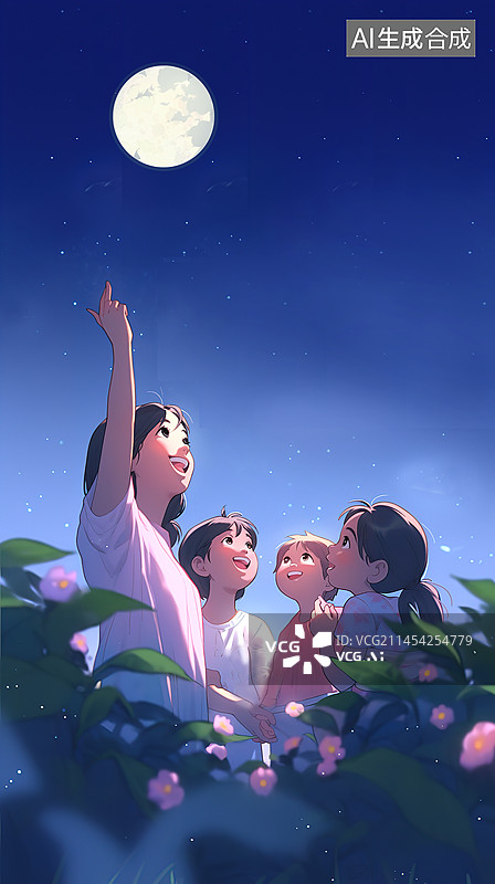 【AI数字艺术】中秋节插画图片素材