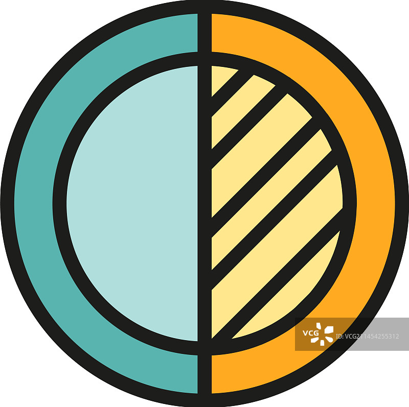 圆形编辑图标（扁平风格）图片素材