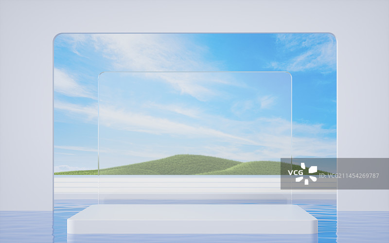 3d图形展览空间展台场景图片素材