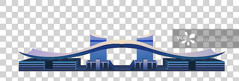 深圳市民中心矢量元素插画图片素材