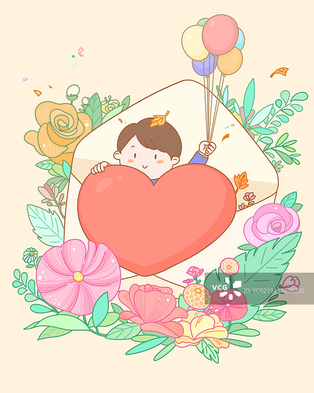 感恩节可爱风海插画海报图片素材