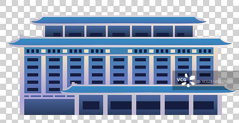 罗湖口岸矢量插画元素图片素材