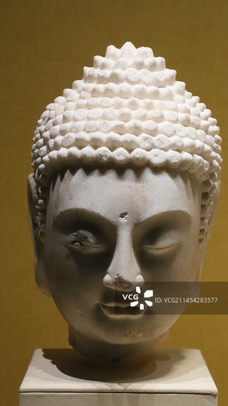 山西博物院北齐释迦头像图片素材