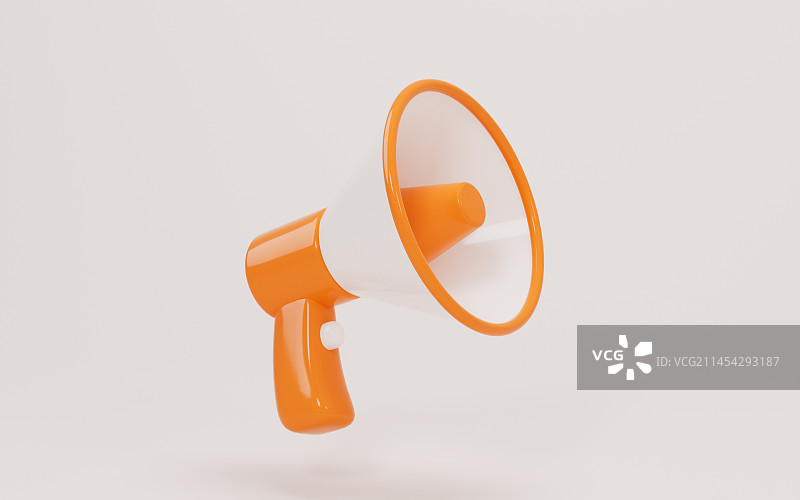 卡通风格小喇叭3D渲染图片素材