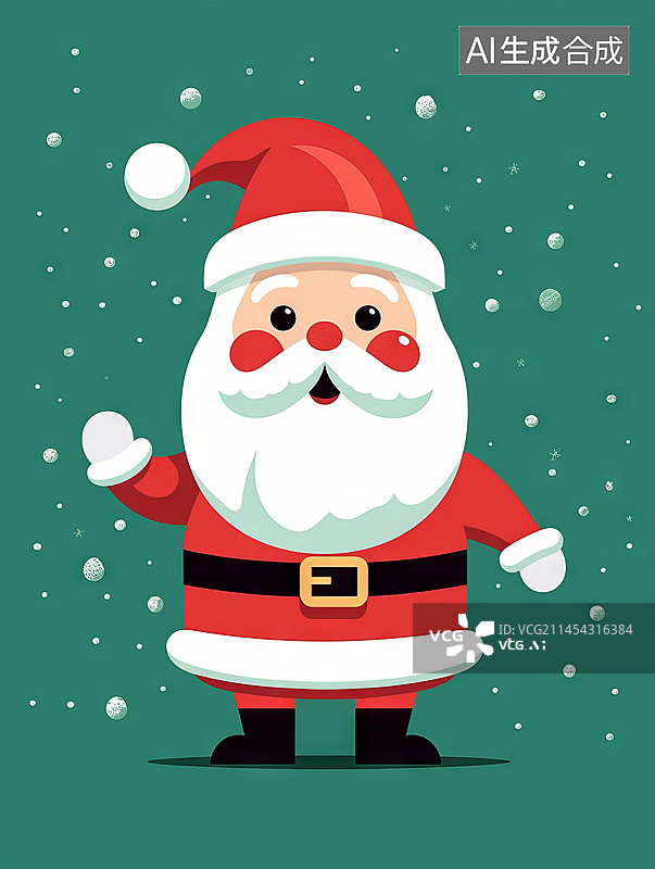 【AI数字艺术】圣诞老人卡通插画图片素材