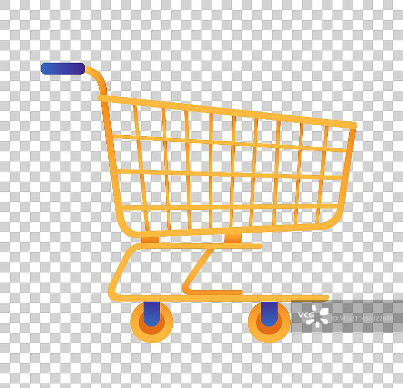 双11双12购物节电商购物车购物袋礼物盒插画图片素材