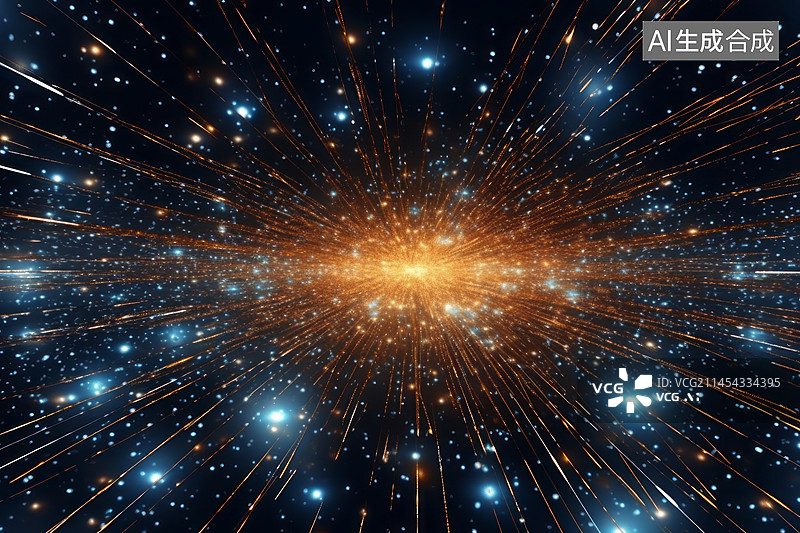 【AI数字艺术】放射状粒子线条科技感背景图图片素材