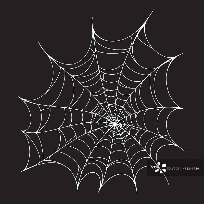 单色恐怖蜘蛛网贴纸图片素材