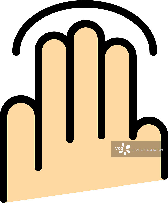 手势移动图标（扁平风格）图片素材