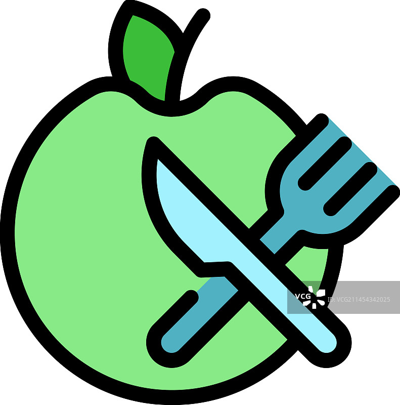 苹果饮食扁平图标图片素材