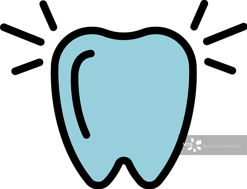 儿童牙齿健康图标（扁平风格）图片素材