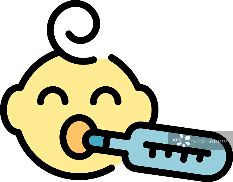 婴儿体温平板图标图片素材