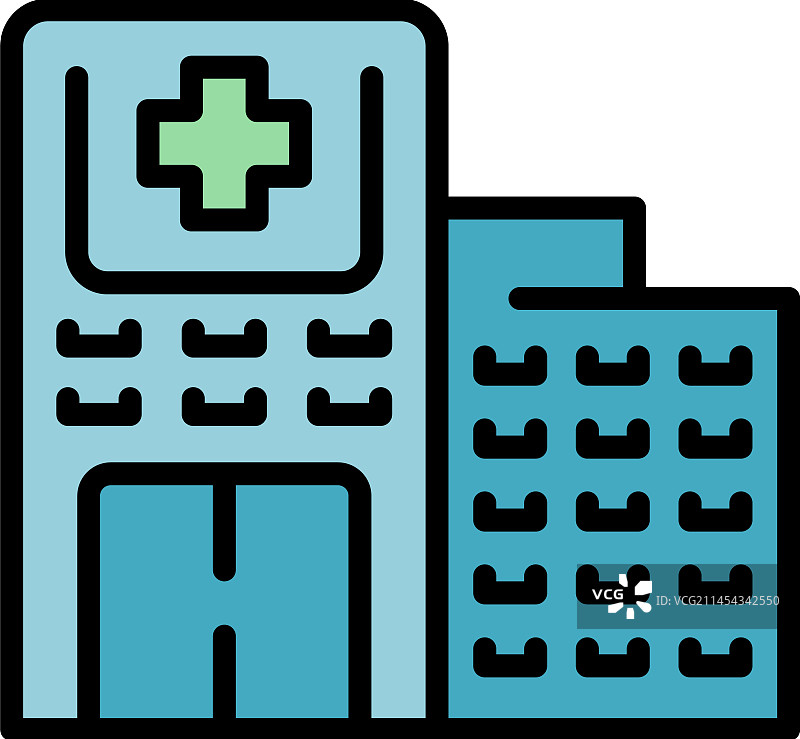 婴儿健康医院扁平图标图片素材