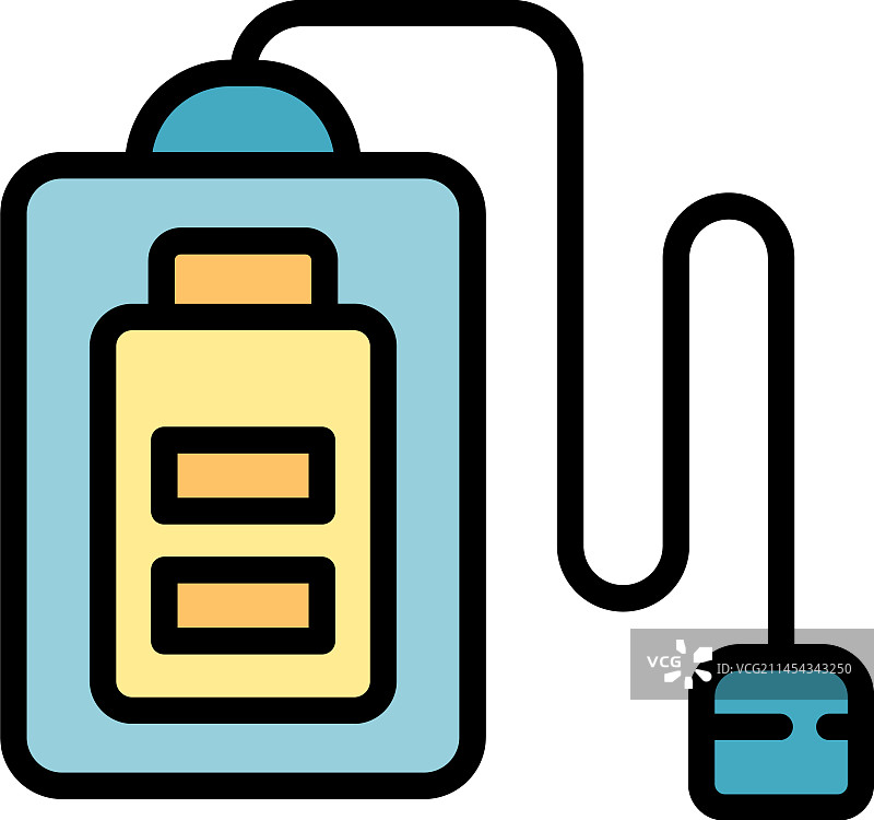 低功耗充电宝扁平图标图片素材