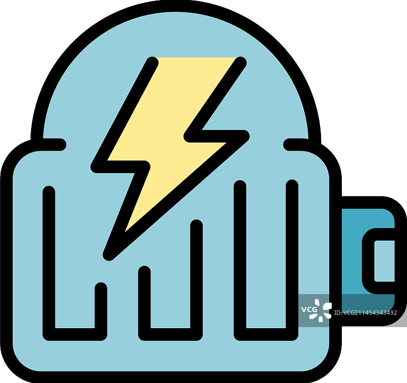 满电电池图标（扁平风格）图片素材