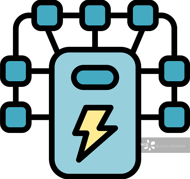 扁平电源充电器图标图片素材