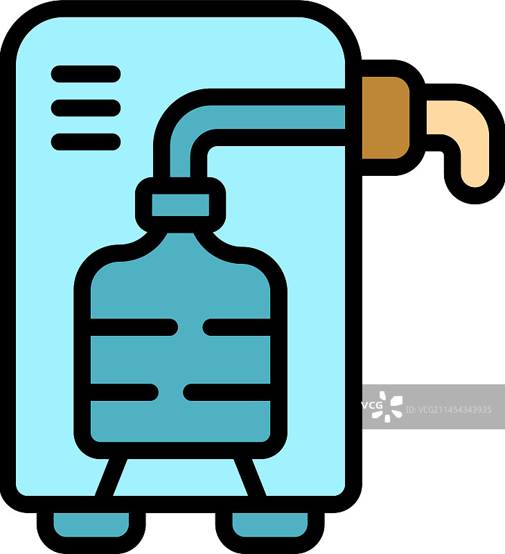 饮水机设备扁平图标图片素材