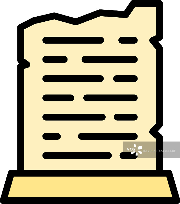 墓葬博物馆扁平风格图标图片素材