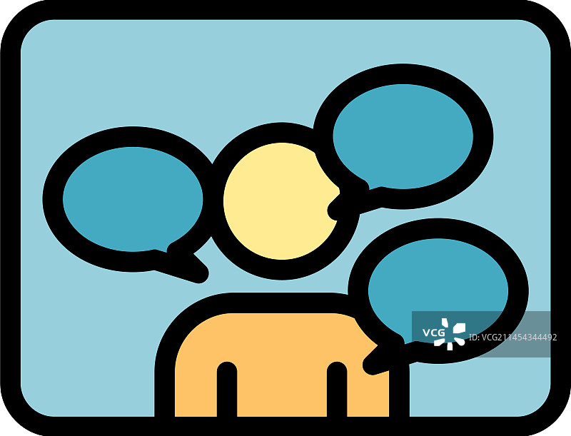 扁平风格对话图标图片素材