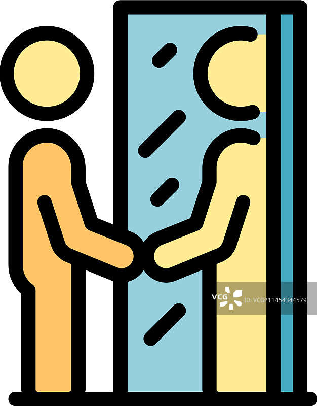 学术演讲扁平图标图片素材