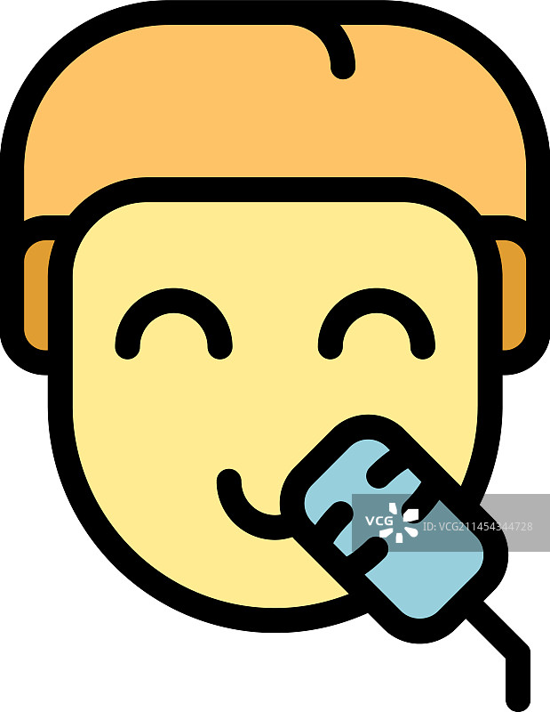 课堂演讲图标（扁平风格）图片素材