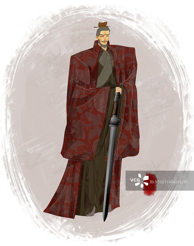 历史名人曹操插画图片素材