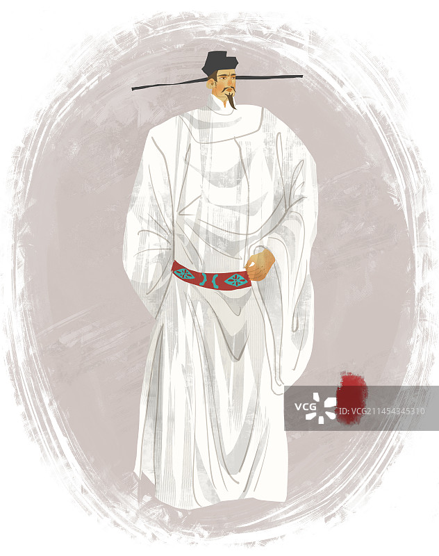 历史名人赵匡胤插画图片素材