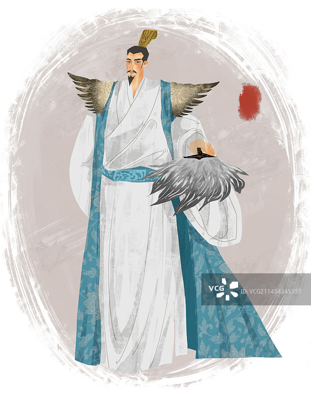 历史名人诸葛亮插画图片素材