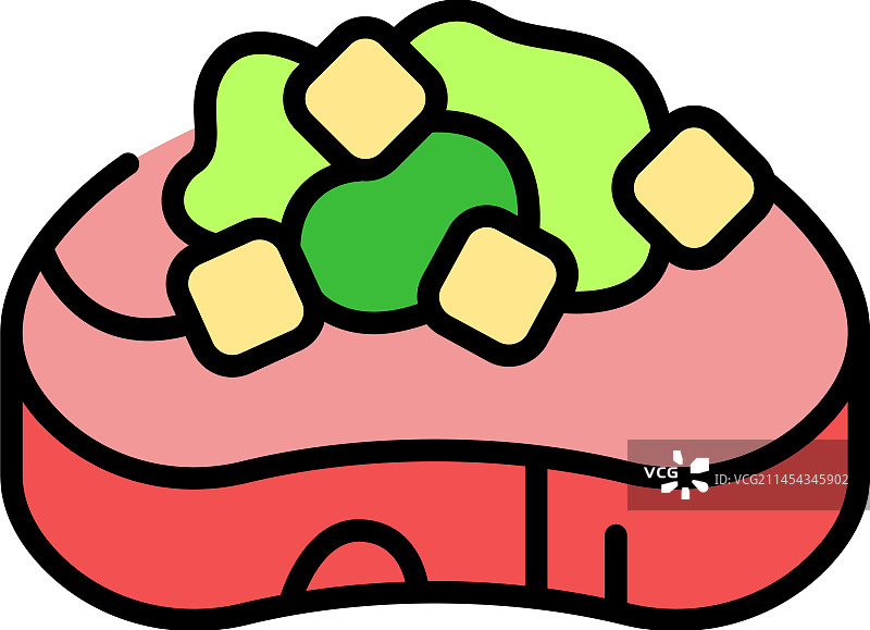 意大利烤面包图标图片素材