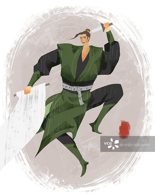 历史名人荆轲插画图片素材