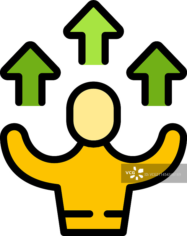 扁平风格升级图标图片素材