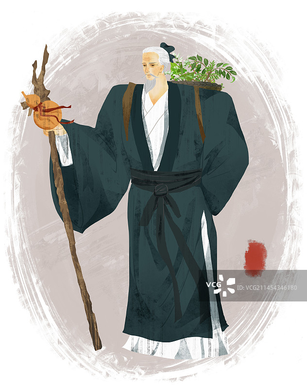 历史名人扁鹊插画图片素材