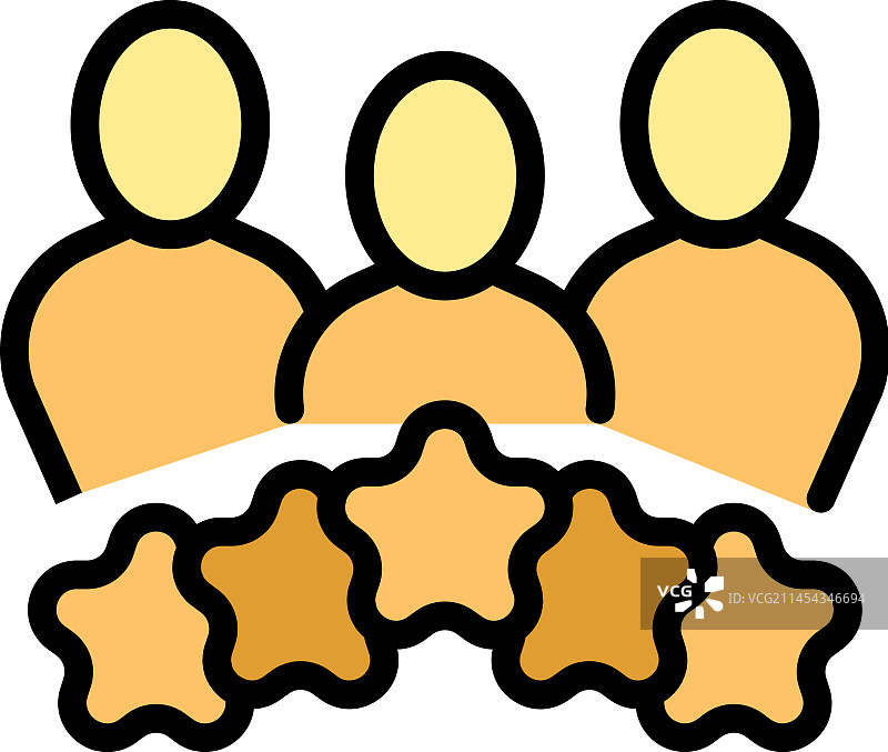 团体反馈图标（扁平风格）图片素材