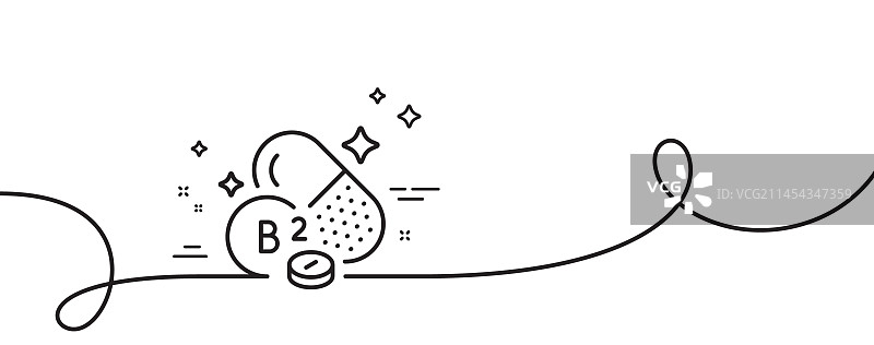 维生素B2核黄素食物营养素线性图标图片素材