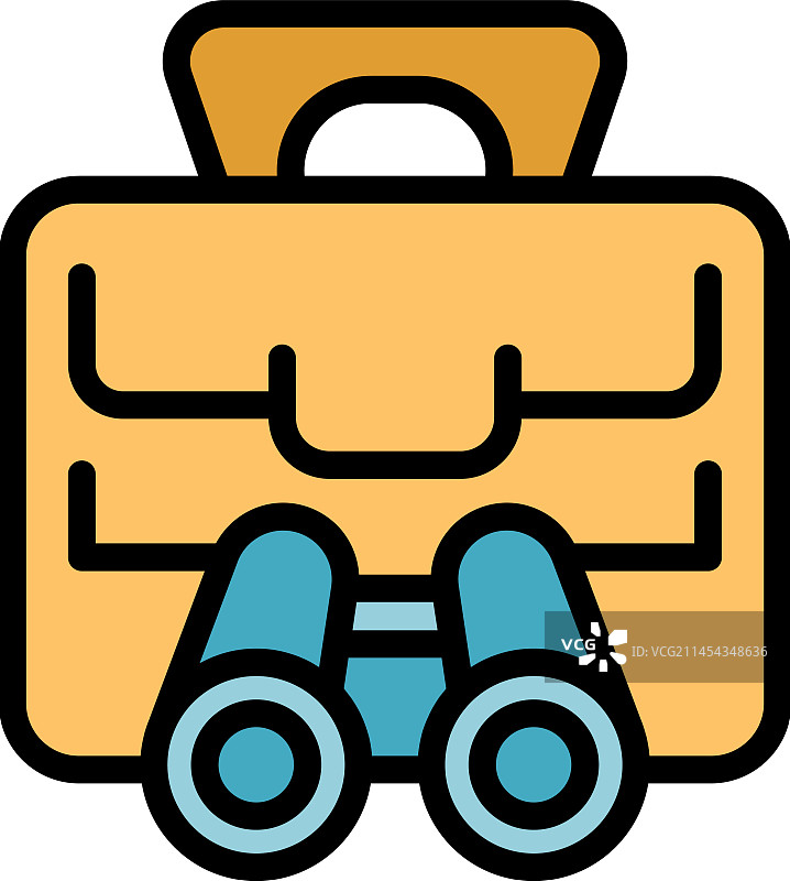 扁平望远镜图标图片素材