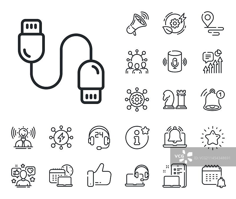 充电线缆图标手机配件标志图片素材