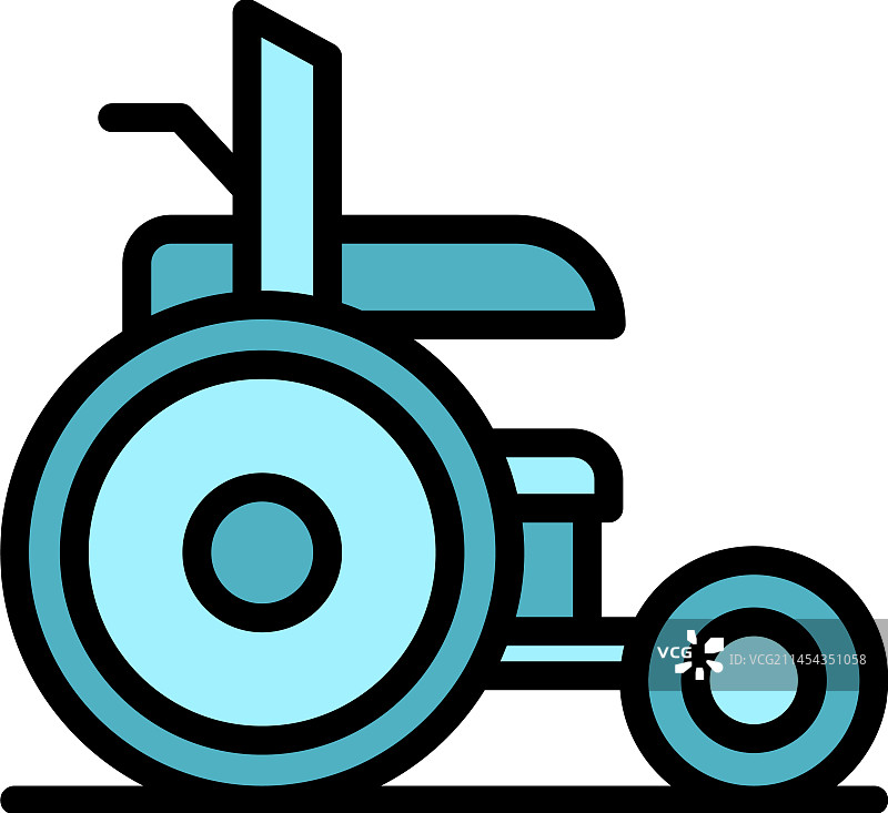 轮椅车图标（扁平风格）图片素材