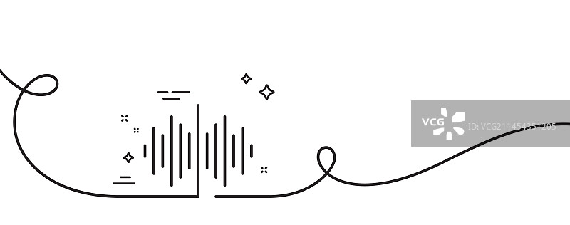 声波线图标音轨标志连续图片素材