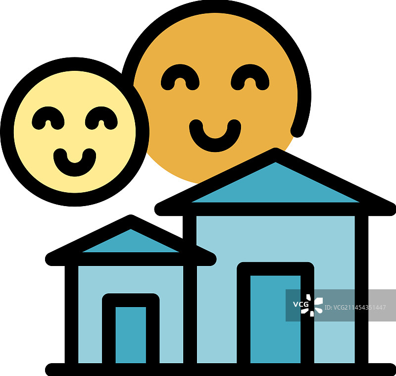 扁平化安全城市图标图片素材