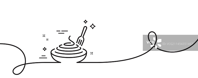 盘装通心粉线条图标图片素材