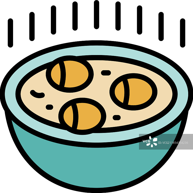 热汤图标扁平图片素材