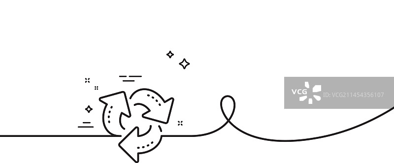 回收箭头线性图标回收废弃物图片素材