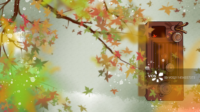 秋季枫叶寒露茶席图片素材