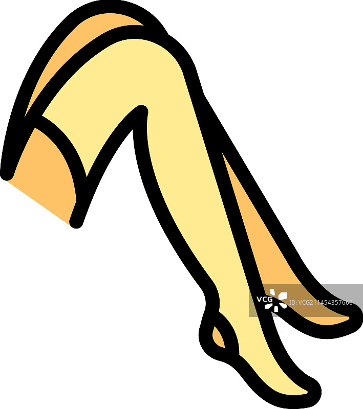 静脉曲张袜子扁平图标图片素材