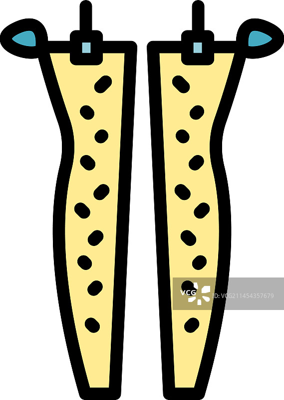 女式长筒袜图标（扁平风格）图片素材