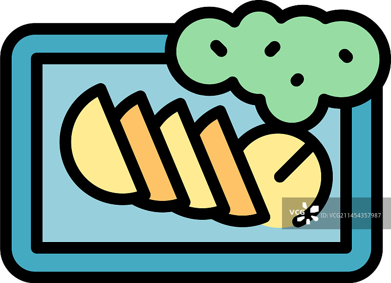 餐具食物桌子图标扁平风格图片素材