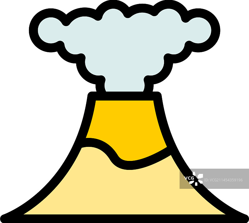 火山爆发图标图片素材